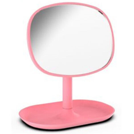 Maquillage De Table Miroir 19.5cm Meubles De Salle De Bain Maison De Salle De Bain Avec Plateau De Maquillage Rose 69948 (1/3)
