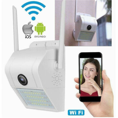 Caméra Ip Wifi Extérieur 2mp 1080p Led Lampe Solaire Ip66 Caméra Caméra Cam Sd Cam (1/5)