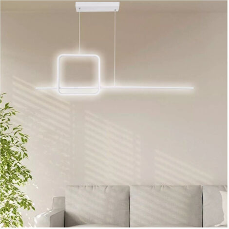 Copy Of Lampadario A Sospensione Led 48w Design Quadrato Linea Moderno Bianco Ip20 Lampada 01172 (1/5)