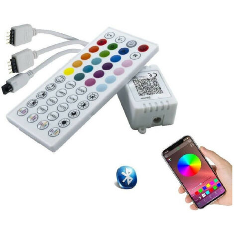 Centralina Musicale Per Strisce Led Rgb Bluetooth 2 Connettori Te-rgb3 Telecomando