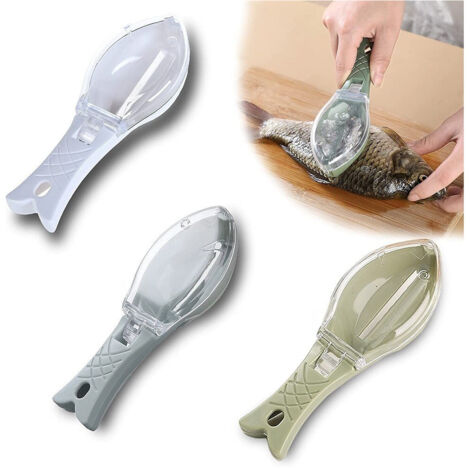 Lot De 3 écailleur à Poisson Grattoir En Plastique écailles à Poisson Maison Cuisine Restaurant (1/5)