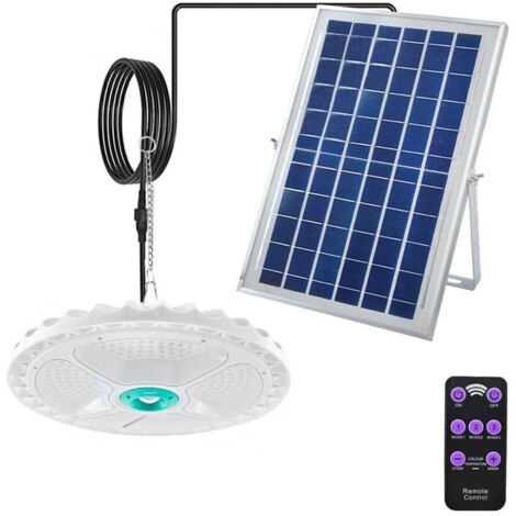 Lampe De Plafonnier De Lampe 400watt Avec Panneau Solaire 236 Led 1300lm (1/5)