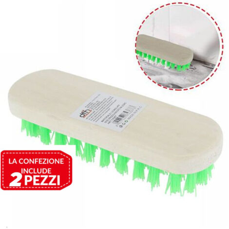 2 Grandes Brosses En Bois Pour Le Nettoyage Des Sols Et Des Surfaces De Lavage 18 Cm (1/4)
