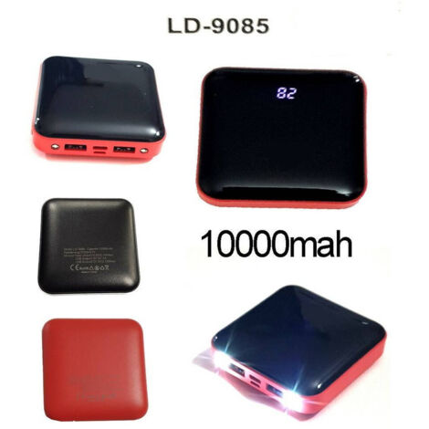Batterie Externe Powerbank 10 000 Mah, Chargeur De Smartphone Type C, 2 Ports Usb, Ld-9085