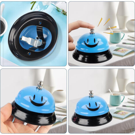 JMIATRY Campanello da cucina cromato, diametro 8,5 cm, adatto per hotel, scuole, ristoranti, reception, ospedali, cucina e bar, confezione da 6