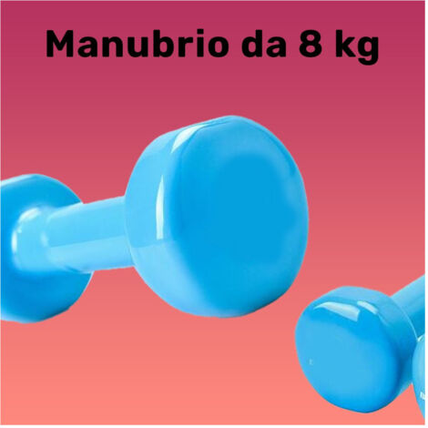 Haltère Simple 8 Kg En Vinyle Pour Exercices D'entraînement à Domicile, Salle De Sport, Fitness (1/2)