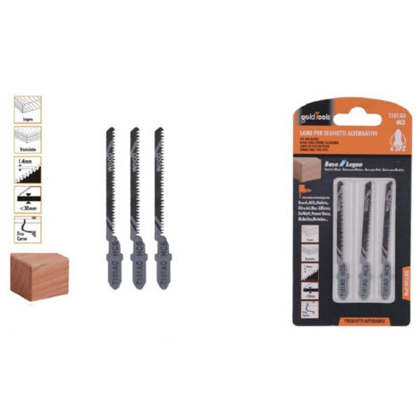 Set 3pcs Jigsaw Blades T101ao Hcs Replacement Blade For Wood 90186 (1/2)