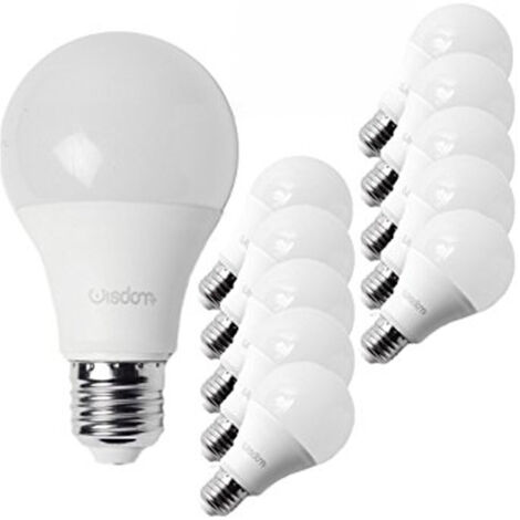 Kit De 10 Ampoules Led E27 12w Lumière Blanc Chaud Froid Classe A (1/2)