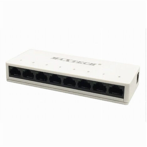 Commutateur De Bureau 8 Ports Lan 10/100 Mbit/s Sw800 Installation Facile Maxtech Lv-sw08 (1/2)