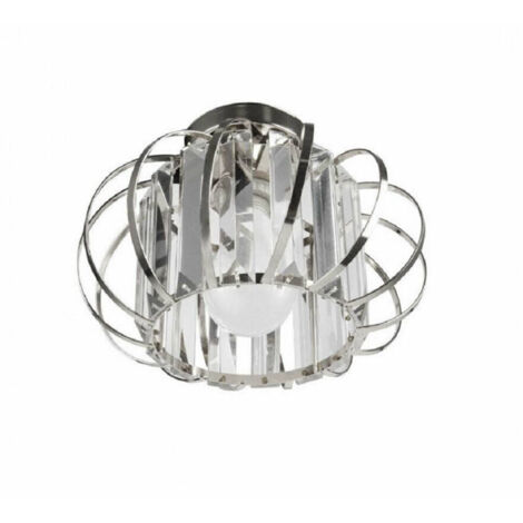 Lustre De Plafond E27 Design Moderne Métal Chrome Or Argent Argent (1/2)