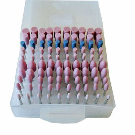 Set 100 Fraiseuses En Pierre Pour Mines Trapano Drimmel Testine 3 Mm Polissants Abrasifs (1/3)