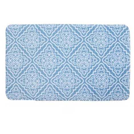 Tappeino Tappetino Pour Bagno 45 X 75 Cm Azzurro Avec Maioliche 87032 (1/2)