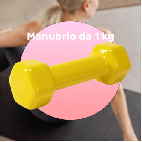 Haltère Simple En Vinyle De 1 Kg Pour Salle De Sport (1/2)