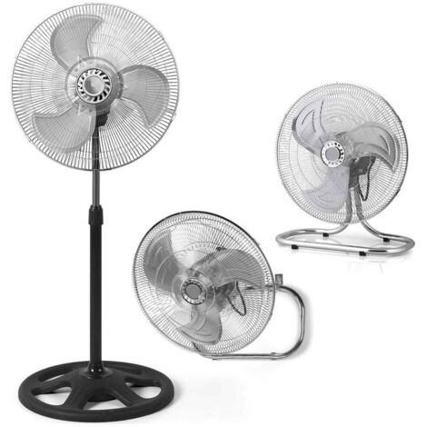 Ventilateur De Table Mural 3in1 3 Vitesses Oscillation 55w Pales 45cm (1/5)