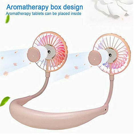 Double Ventilateur Portable Usb Sport Rechargeable Aromathérapie Led Parfum (1/5)