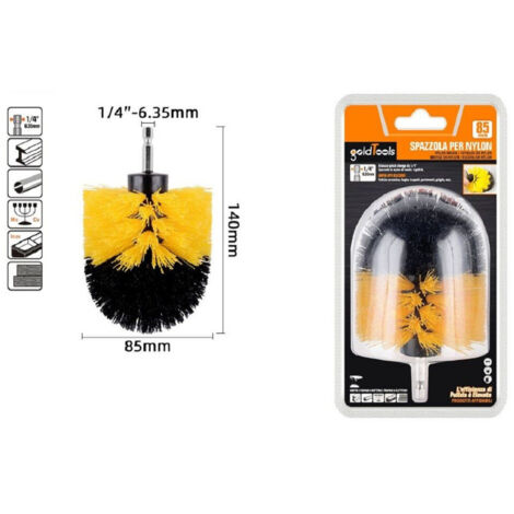 Espace In Nylon 85 Mm Attacco 1/4" Rotante Electrical Trapano For Pulizia 57238 (1/2)