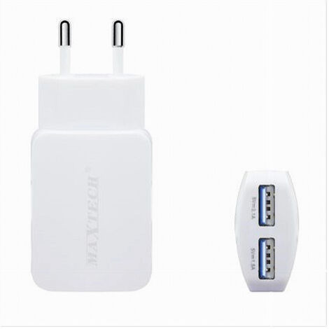 Presa 2 Usb Caricator For Smartphone 5v - 3100ma Maxtech 18w Ca-s030 (1/2)