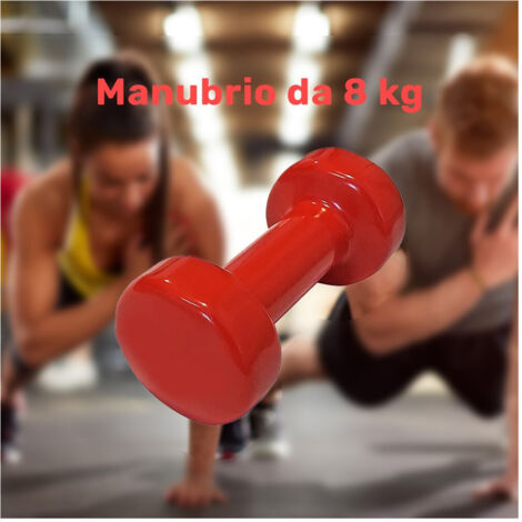 Haltère Simple 8 Kg En Vinyle Pour Exercices D'entraînement à Domicile, Salle De Sport, Fitness (1/2)