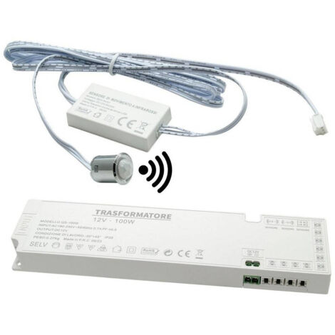 Kit Mini Interruttore Sensore Movimento Infrarossi 12v 24v Pir 100w Strisce Luci Led