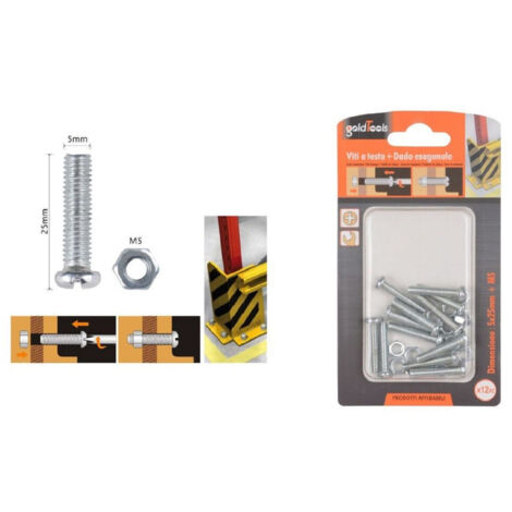 Set 12 Pz View Croce Tonda 5x25mm With Exagonal Daid M5 90969 (1/2)