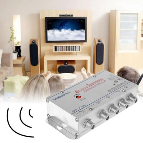Amplificateur Séparateur De Signal Vidéo Tv Signal D'antenne Entrée-sortie 1 à 4 Catv