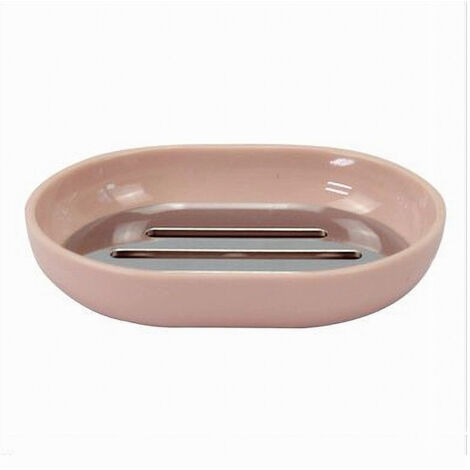 Porte-savon Rose Argent Accessoires De Salle De Bain 12,5 X 9,5 Cm 79871 (1/2)