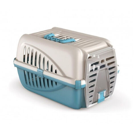 Panzer Plastic Pet Carrier Made In Italy 50 X 33 X 21 Cm Bleu Ciel