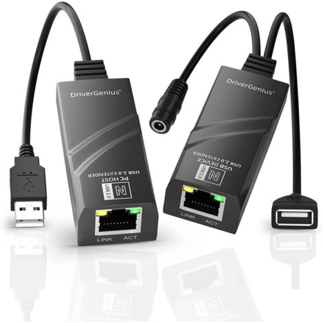 Prolongateur Usb 2.0 Rj45 2 Positions Extension Jusqu'a 100m Vitesse 480mbps Q-u102 (1/5)