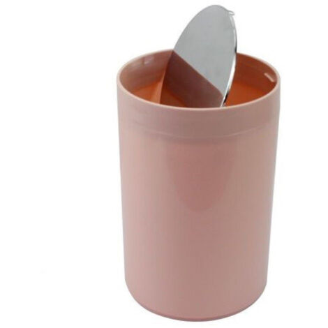 Panier Basket Seau à Godet Rose Resserd Accessoire Salle De Bain Couvercle 79873 (1/2)