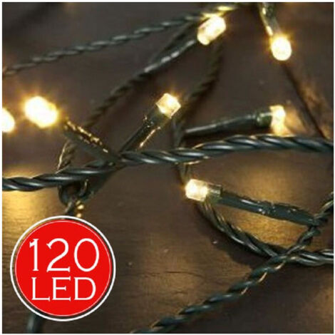 Catena Luminosa 14,5mt Luci Natale 120 Led Bianco Caldo Luminar Internal (1/2)