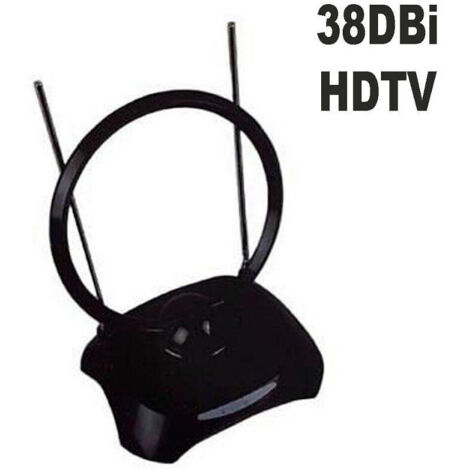 Antenna Digitale Terrestre Amplificata Interni Segnale Hd Vhf Uhf Hdtv 38dbi