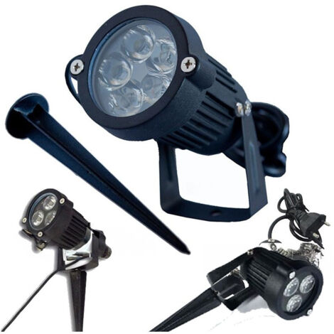 Projecteur De Jardin à Led 3 4 5 Watts Support Sur Piquet Lumière Froide Ip 65        3 Watts (1/3)