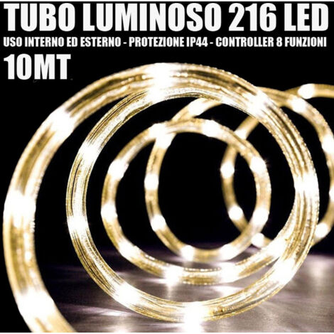 216 Tube Led Blanc Chaud 10 M 3 Voies Intérieur/extérieur + Contrôleur (1/3)