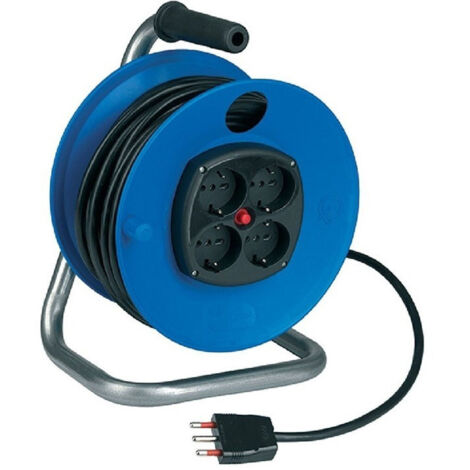Câble De Rallonge Prise électrique Domestique Jardin Longueur Mètre -enrouleur De Câble De 25 M - (1/2)