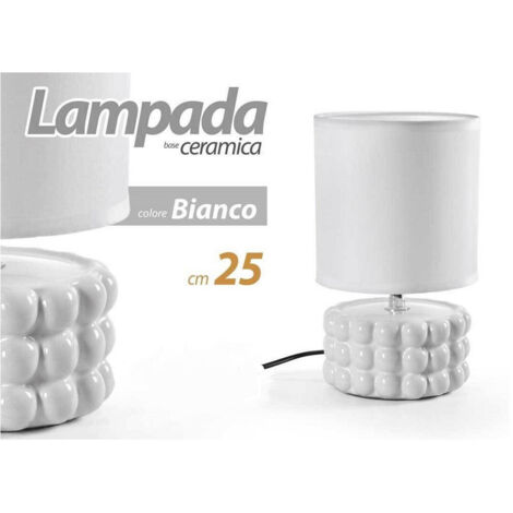 Lampade Abat Jour Table à Coucher E14 Base Céramique (1/2)