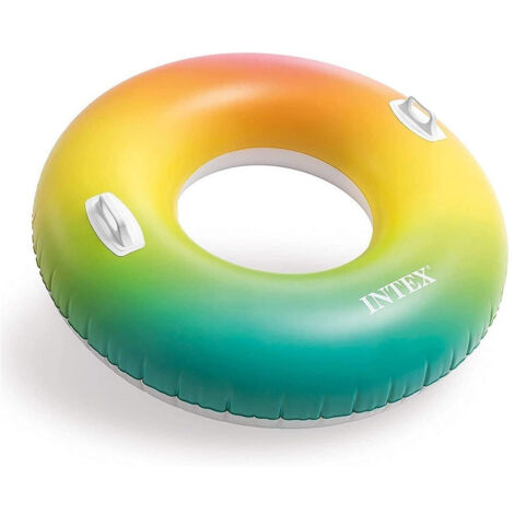 Piscine Flottante Gonflable Poignées Arc-en-ciel 122cm 58202 (1/4)