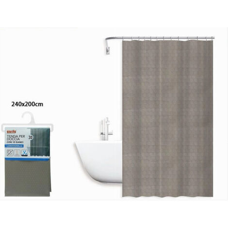 Tenda Da Doccia A Nido D'ape Con Anelli In Metallo, Tessuto Antimuffa Per Vasca Da Bagno Tenda Da Bagno Resistente Per Vasca Da Bagno E Box Doccia Orlo Appesantito 180 X 180 Cm Bianco 88281251