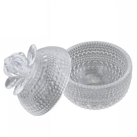 Pot En Verre Récipient Sucrier Porte-bonbonnes Bonbons Confettis 8x9 72283 (1/2)