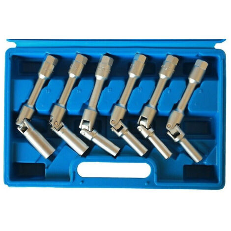 6 Kit De Clés à Douilles Articulées Pour Bougies De Préchauffage Diesel 8 à 16 Mm 3/8" 160mm (1/3)