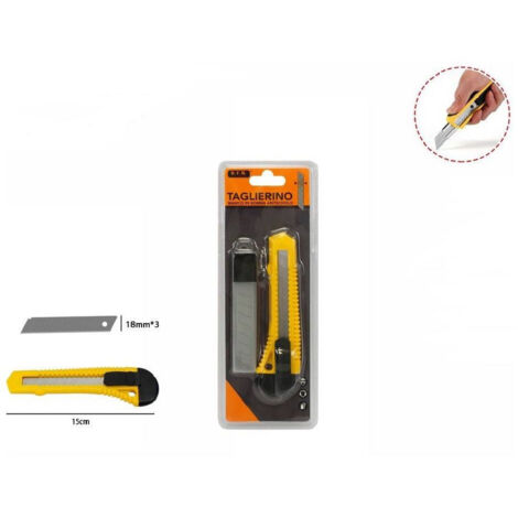 Taglierino Cutter Profession 15 Cm With Fermo Blocco Guida Lame Da 18 Mm 71075 (1/2)