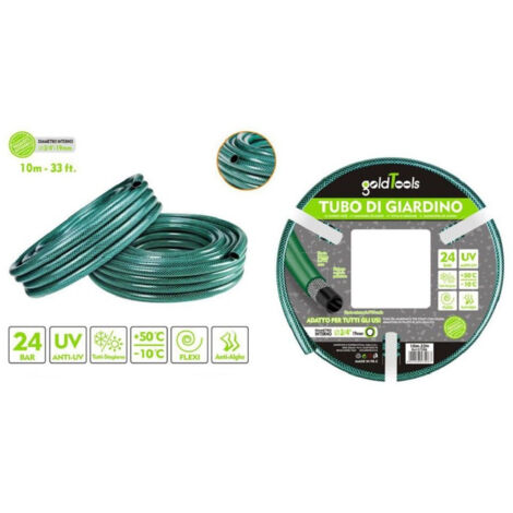 Tubo Irrigation Annaffia Piante Lava Pompa 10 Mt 33ft. ø3/4-19mm 57506 (1/2)