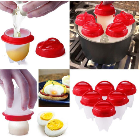 Cuire Des œufs En Silicone Sans Coque 6 Pcs Omelette Omelette Omelette Egglettes (1/5)