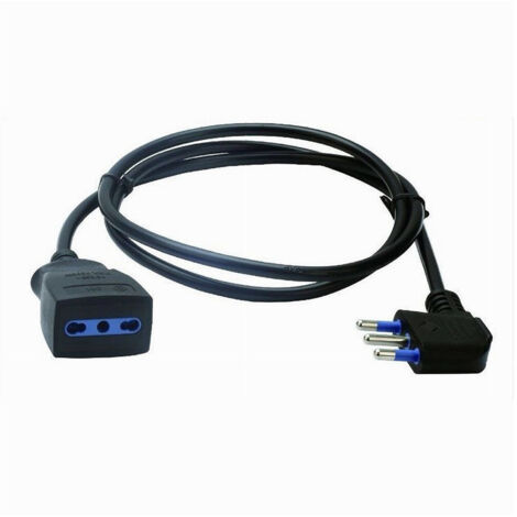 Extension Lineaire Noir 3 Mt Câble 16a Plug + 6 / 16a 2p + T 83282 Douce Bipée (1/4)