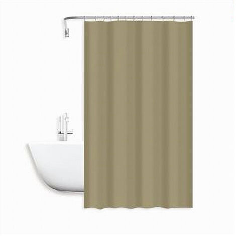 Rideau De Douche Anti-support Peva 180x200 Cm Avec Des Anneaux De Salle De Bain Beige 79714 (1/2)