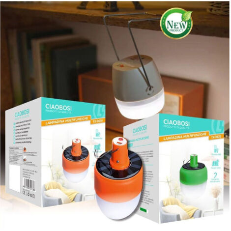 Lampe Portable Multifonctionnelle à Charge Solaire Led Crochet Usb Lanterne Tx-9638 (1/5)