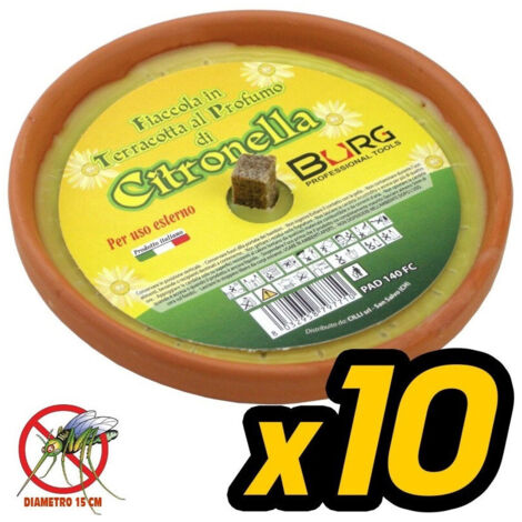 Bougie En Terre Cuite à La Citronnelle - Anti-moustiques Naturel, Marque Terra Nostra, Neuve