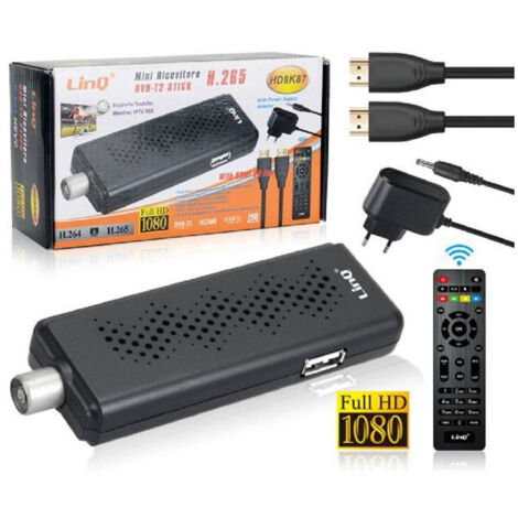 Mini Décodeur Numérique Terrestre Dvb-t2 Dongle Stick Hdmi Hevc H.265 1080p Hd8k87 (1/2)