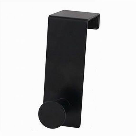Appendiabiti Da Porta Con 1 Gancio 4x11.5 Cm Nero Per Asciugamani Vestiti 87774 (1/2)