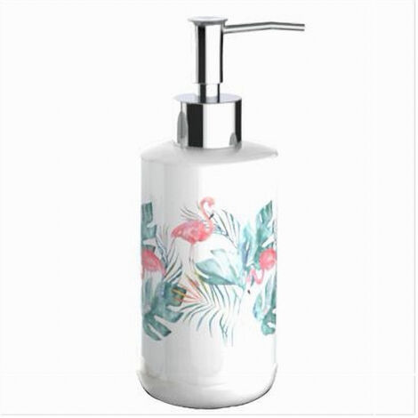 Dispenser Sapone Liquido Fenicotteri Accessorio Porta Sapone Arredo Bagno 69958 (1/2)