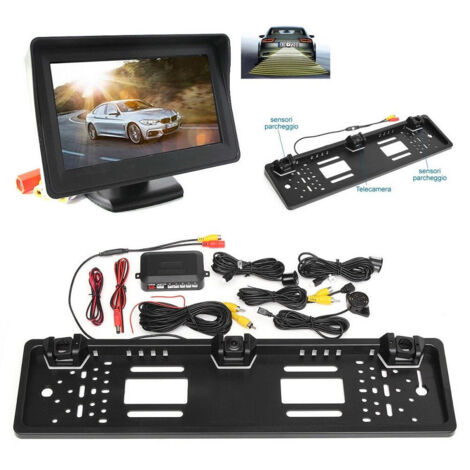 Moniteur De Plaque D'immatriculation Avec Caméra Et Capteurs De Stationnement Moniteur De 4,3 Pouces (1/5)